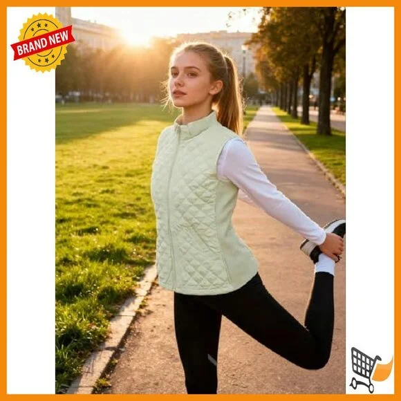 Lightweight Quilted Packable Vest Sleeveless Jacket Women's Outdoor